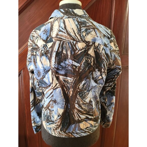 Christopher & Banks Womens Medium Abstract Print Jacket - Picture 2 of 4